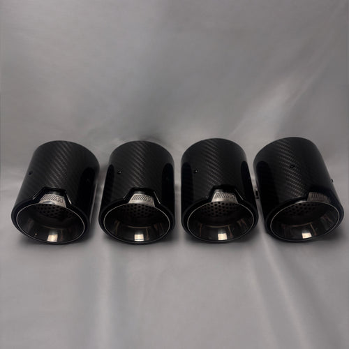 Carbon & Silver Exhaust Tips
