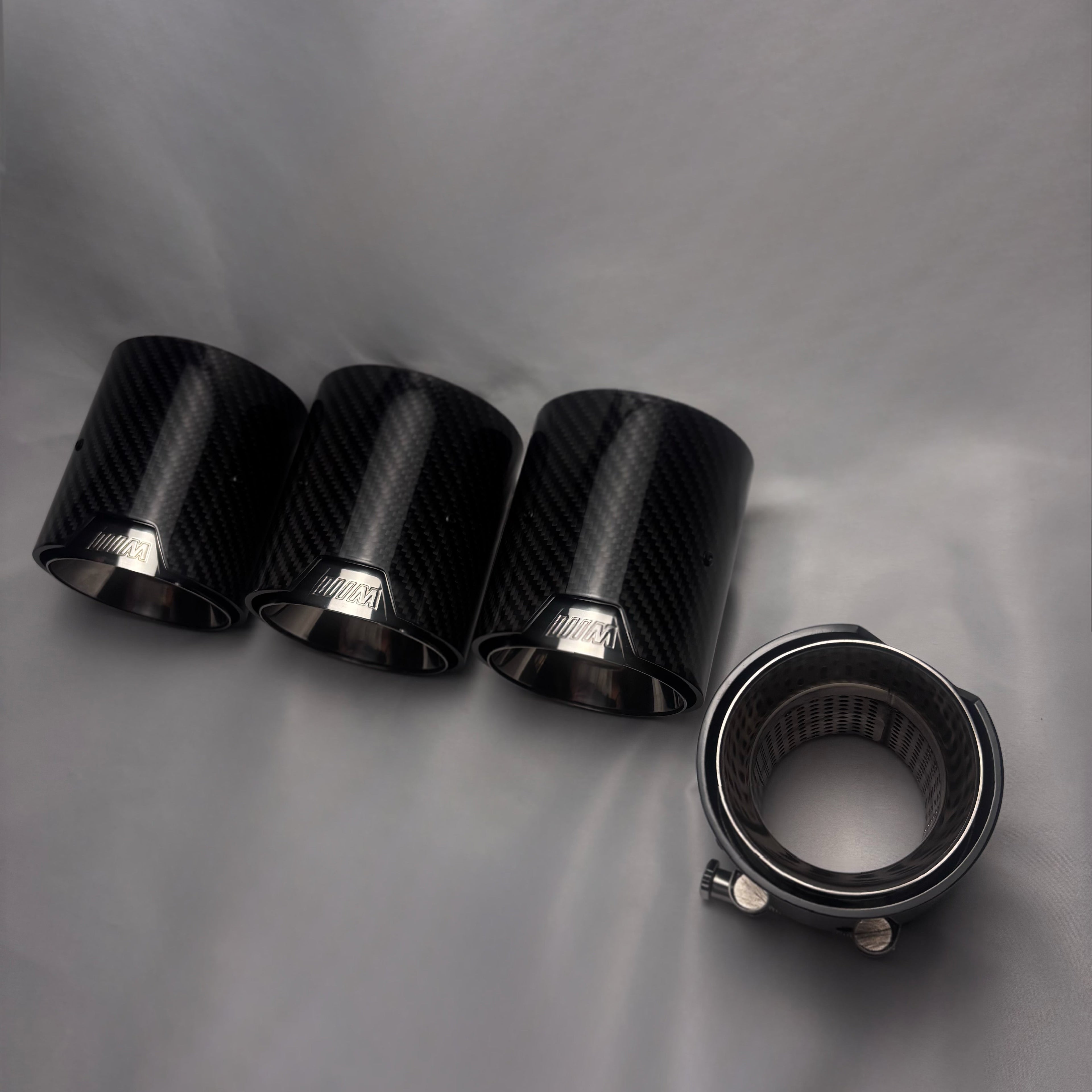 Carbon & Silver Exhaust Tips