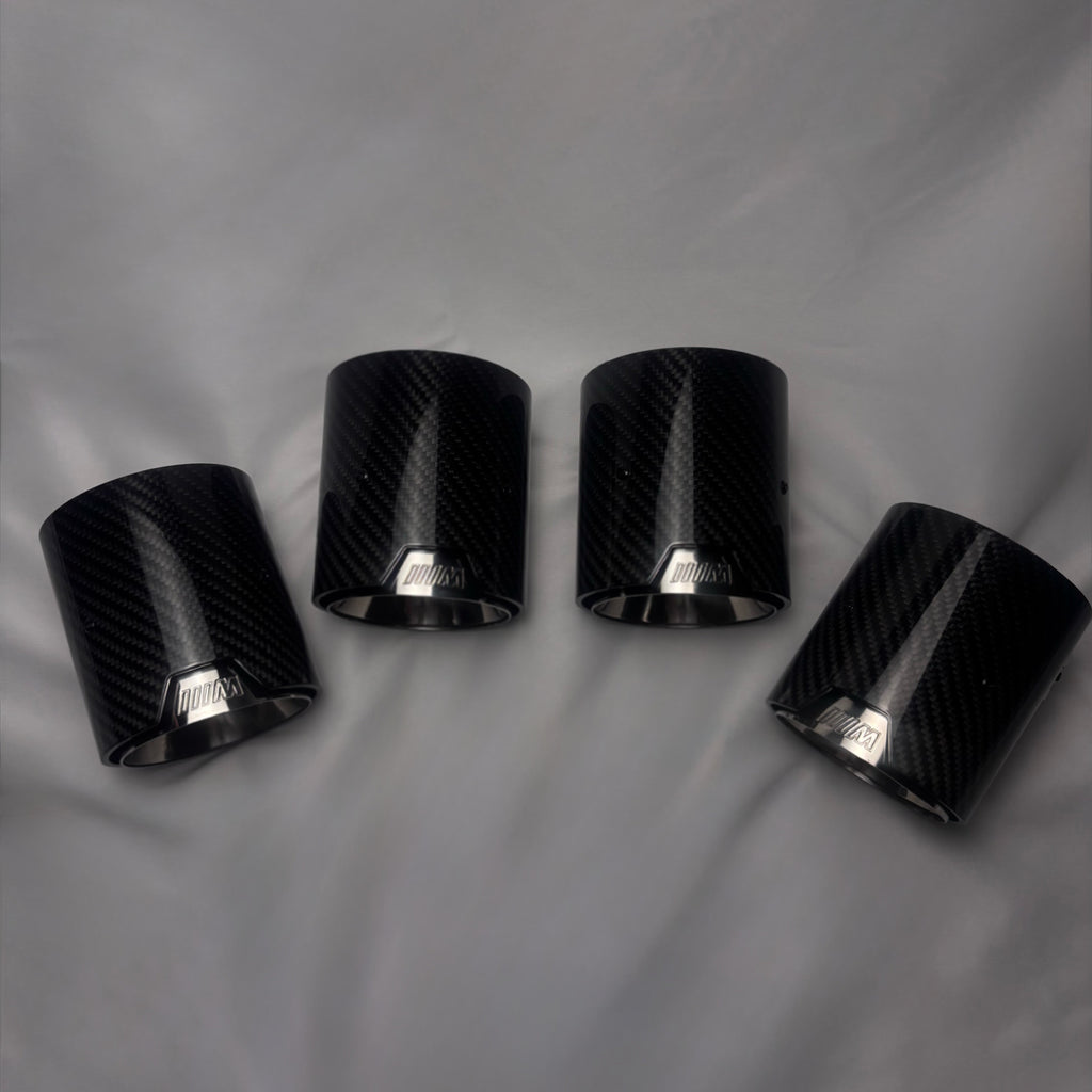 Carbon & Silver Exhaust Tips