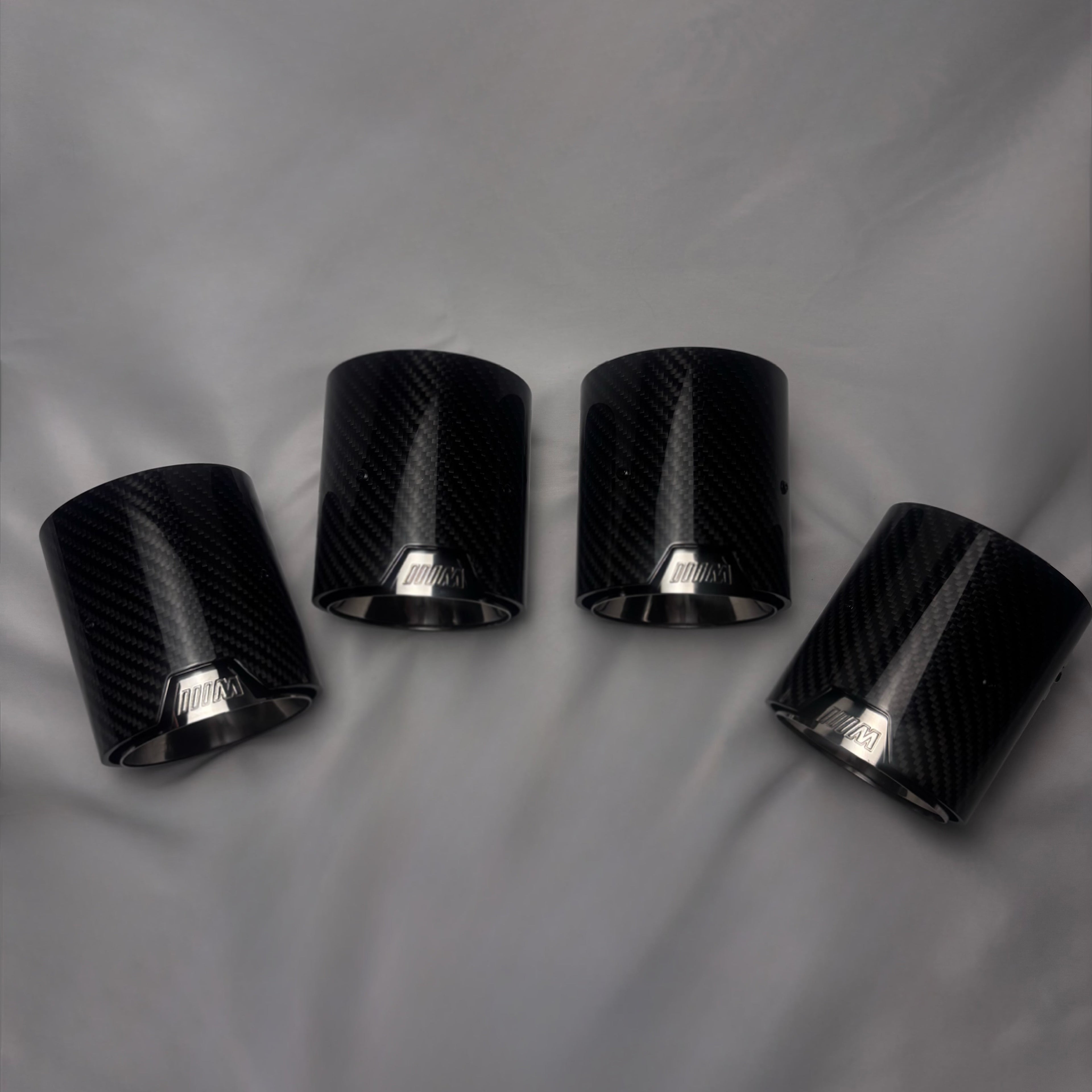 Carbon & Silver Exhaust Tips